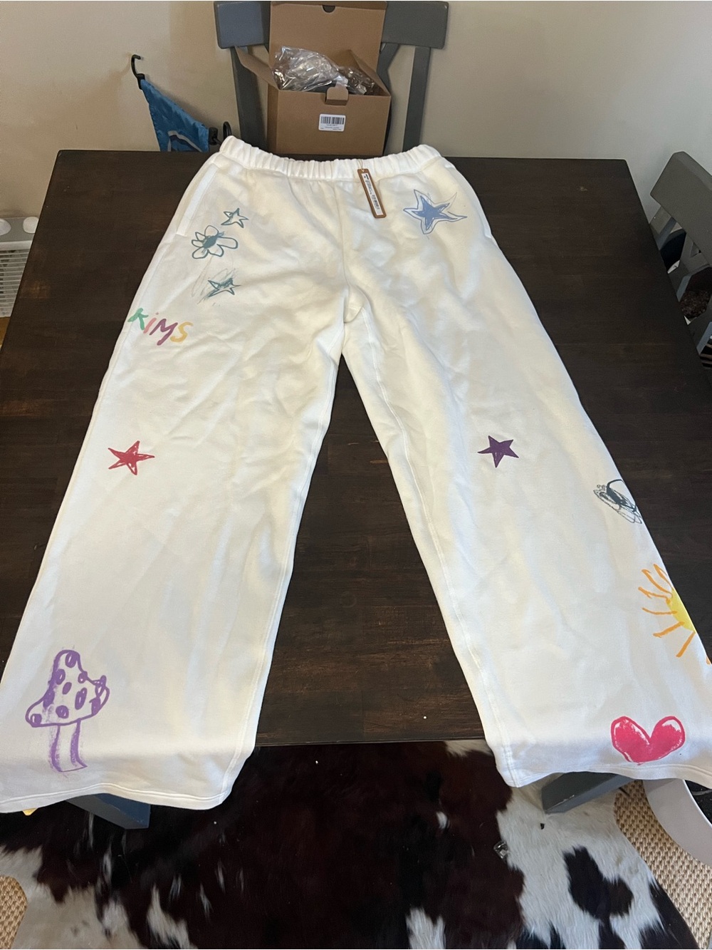SKIMS Marble Multi Doodle Print Sweatpants